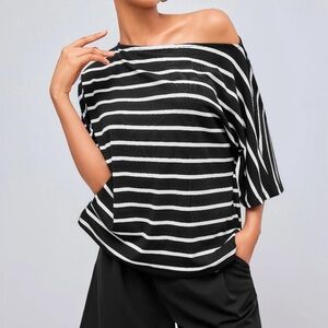 Cider Boat Neck Striped Tee